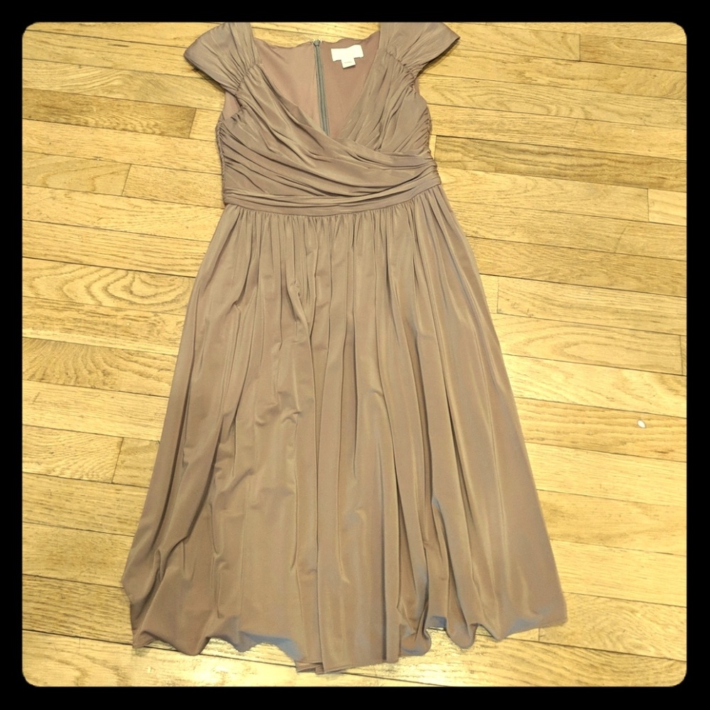 JCrew Matilda Dress in Liquid Mushroom